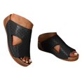 thumbnail image 3 of DAFEI Summer Leisure and Comfortable Wedge Heel Thick Bottom Hollow Open Toe Breathable Sandals Slippers, 3 of 8