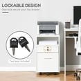 thumbnail image 4 of Vinsetto 2 Drawer Filing Cabinet with Lock File Cabinet for A4 Letter Size, 4 of 10