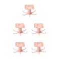 thumbnail image 3 of Maytalsory 1/2/3/5 Kitchen Hanger Self-adhesive Replacement Solid Color Punch-free 360 Degree Rotatable 6 Claw Detachable Mug Brush Rack Pink 5PCS, 3 of 6