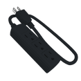 thumbnail image 1 of Hyper Tough 3-Outlet Power Strip Black, 1 of 1