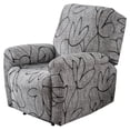 thumbnail image 1 of Dznils Housse Imprimée pour Fauteuil Inclinable, Housse Extensible en Polyester pour Sofa Inclinable, Gris Noir, 1 of 10
