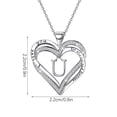 thumbnail image 2 of Ladies Double Heart Diamond Necklace With 26 English Letters Couple Necklace, 2 of 8