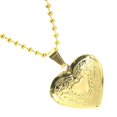 thumbnail image 1 of Collier Médaillon Photo Plaqué Inox Ouvrable Pendentif Souvenir Cadeau, 29x28mm Doré, 1 of 8