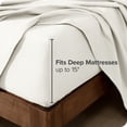 thumbnail image 3 of Bare Home Flannel Sheet Set - 100% Cotton - Deep Pocket - Queen, Ivory, 4-Pieces, 3 of 7