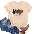 thumbnail image 1 of Blouses pour Femmes Mode pour Femmes Imprimé Manches Courtes Blouse Ample T-Shirt Drôle à Col Rond Hauts, 1 of 1
