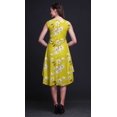 thumbnail image 4 of Bimba Robe d'Été Sans Manches à Col Rond pour Femmes, Imprimé Floral Oiseau Jaune et Magnolia, Tenue Décontractée-Xxx-Grand, 4 of 6