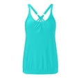 thumbnail image 3 of 2023 Nouveau Tankini à Coins Carrés Imprimé pour Femmes, Design Fendu, Polyester, Natation de Plage, s-TTG, 3 of 4