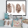 thumbnail image 3 of Designart Tropical Monstera and Palm Leaf In Terracotta FLOAT FRAME WALL ART, 3 of 4