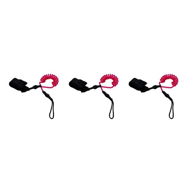 relayinert 1/2/3/5 Elastic Leash for Paddle Safety Rods and Boats Stretchable and Resilient Rose Red 45cm 3PCS