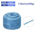 thumbnail image 2 of Unique Bargains Gradient Cake Cotton Acrylic Wool Mixed Blue Yarn, 300g, 3 Pack, 2 of 8