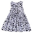 thumbnail image 1 of yoeyez Robes pour Filles 14-16 Ans Tout-Petit Enfant Bébé Filles Sans Manches Imprimé Graphique Débardeur Robe d'Été Plissée Ample Col Rond Robe Soleil Robe Décontractée pour Filles Noir,12-24 Mois, 1 of 4