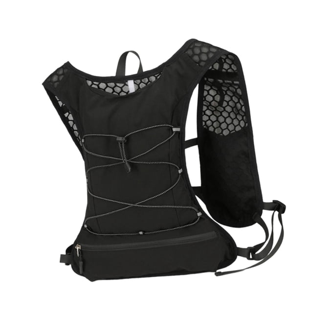 Almencla Gilet de Course pour Hommes Réfléchissant Équipement Sac de Sport de Plein Air pour Randonnée Sentier Jogging Noir
