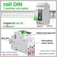 thumbnail image 2 of WiFi Circuit Breaker Switch - Smart WiFi DIN Rail Energy Meter Relay Type Circuit Breaker Connected Switch with Wattmeter Smart Life Tuya WiFi Remote Switch, 16A, 2 of 5