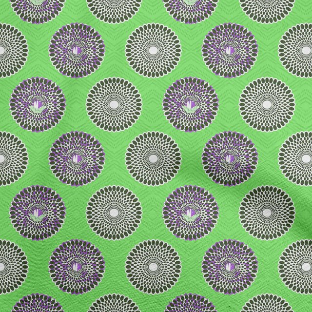 oneOone Polyester Spandex Green Fabric Asian Block Sewing Material Print Fabric by The Yard 56 Inche Wide-9069