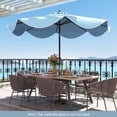 thumbnail image 2 of Costway 9 FT Patio Umbrella 2-Tier Market Table Umbrella with Crank Handle & 8 Ribs Navy, 2 of 10