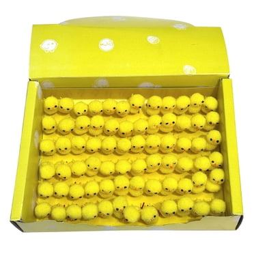 SDNall Easter Party Decorations, Easter Party Decorations, 72 Pack Easter Chicks Small Cute Yellow Chicken Easter Bonnet Party Decoration, Orange Party Decorations, Yellow Party Decorations
