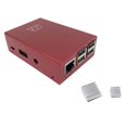 thumbnail image 1 of Micro Connectors RAS-PCS03-RD Aluminum Raspberry Pi 3 Model B B Plus Case - Red, 1 of 1