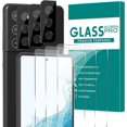 thumbnail image 1 of [3+3 Pack] Glass Screen Protector for Samsung Galaxy S22 with Camera Lens Protector, 3D Curved, 6.1 inch 9H Tempered Glass for Samsung Galaxy S22 5G Glass Screen Protector, 1 of 6