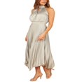 thumbnail image 2 of Robe Midi Sans Manches à la Mode pour Femmes Couleur Unie, 2 of 4