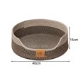 thumbnail image 3 of Panier de Lit Tissé pour Chat Protection des Meubles Toutes Saisons Lit de Repos Marron 40cm, 3 of 8