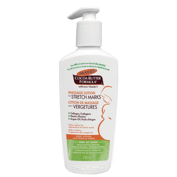 Palmer's® Cocoa Butter Formula® Cocoa Butter Massage Lotion for Stretch Marks and Pregnancy Skin Care. Helps visibly improve skin elasticity and reduce the appearance of stretch marks, 250 ml