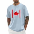 thumbnail image 1 of Pisexur T-shirts pour Hommes, Imprimé Col Rond Mode Décontractée Manches Courtes Blouses Col Rond Chemises Bleu Clair, 2TG Chemises de Golf Hommes & Chemises Hommes, 1 of 6