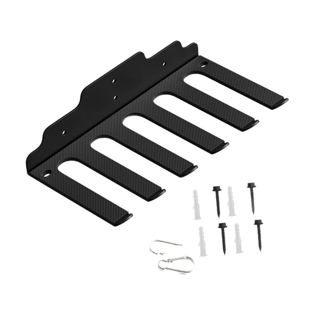 Siruishop Barbell Rack Wall Mount with Screws Barbell Holder Heavy Duty Barbell Mount Rack 6 Hooks