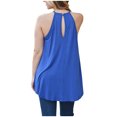 thumbnail image 4 of Pompotops Femmes Décontracté hors de l'Épaule Dentelle Regular Fit Sans Manches Tops V-Neck Chemise Tops, 4 of 7