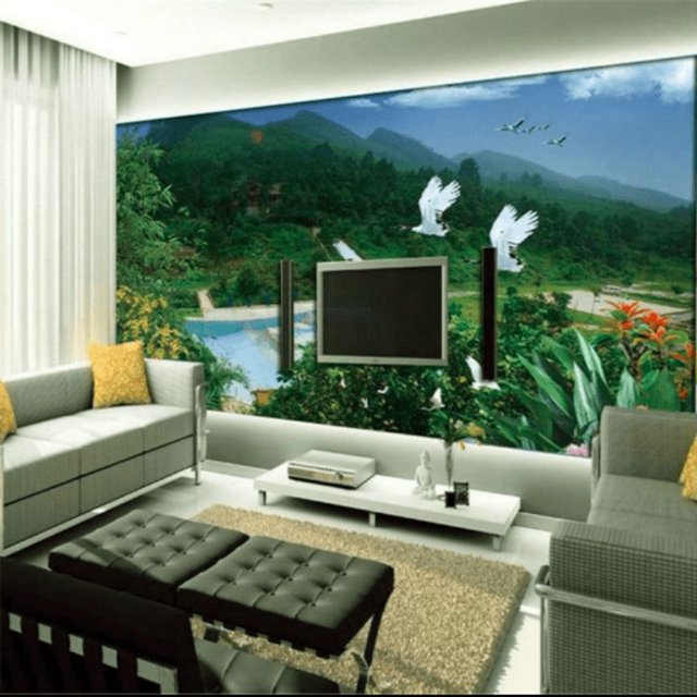 3D Wallpaper Stereoscopic Seagulls SKU# WAL0122