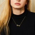 thumbnail image 4 of KISPER 18K Gold Plated Stainless Steel Personalized Name Pendant Necklace, Beverly, 4 of 6