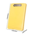 thumbnail image 3 of Plastic Storage Clipboard with Folder Case, 13.4x9.4 Inch Heavy Duty Low Profile Clip, Waterproof Writable Nursing Clipboard, Dual Compartment for Pen & Document Organization, Yellow |, 3 of 7