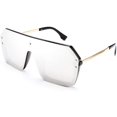 thumbnail image 1 of FEISEDY Classic Siamese One Piece Sunglasses Nice Rimless Stylish Retro Design for Women Men B2574, 1 of 6
