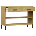 thumbnail image 3 of vidaXL Armoire Console avec Pieds en Métal Brun Bois Massif Pin OSLO, 3 of 5
