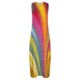 thumbnail image 5 of EQWLJWE Longue Robe pour Femmes Femmes Décontractée Ample Imprimée Robe Débardeur Plage Col en V avec Poche Robe d'Été Sans Manches Robes, 5 of 5