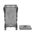 thumbnail image 4 of Makeup Cotton Box, Cotton Pad Holder Buttom Opening  For Bedroom Translucent Grey, 4 of 8