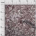 thumbnail image 2 of oneOone Polyester Spandex Brown Fabric Abstracts Sewing Material Print Fabric By The Yard 56 Inch Wide, 2 of 4