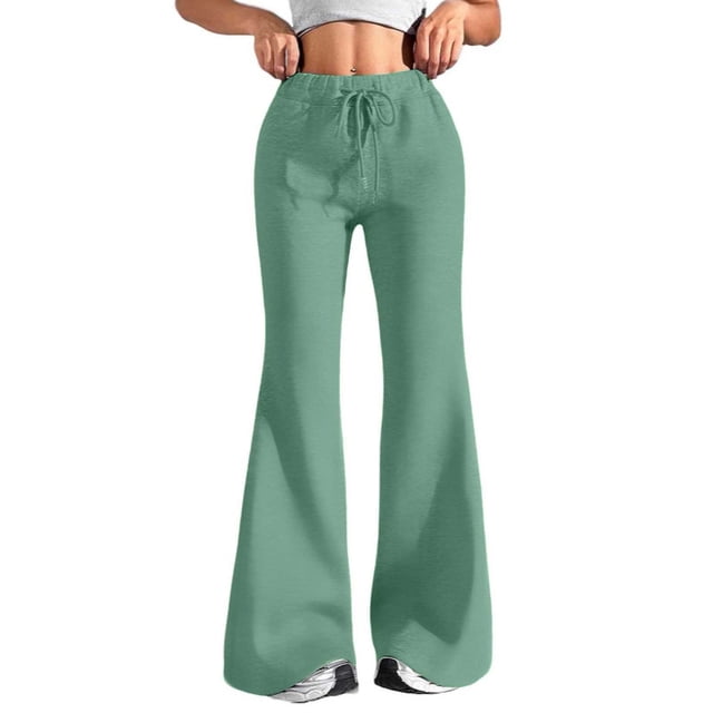 Women Fashion Solid High Waisted Slimming Sweatpants Casual Long Pants