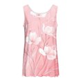 thumbnail image 3 of UPPADA Camisoles d'Été pour Femmes Col Rond Coupe Ample T-Shirts Décontractés Mode Sans Manches Vêtements de Plage Ourlet Fluide Chandails à Enfiler Hauts Plage Boho Vêtements Vos Commandes Passées Récemment par Moi Rose,G, 3 of 5