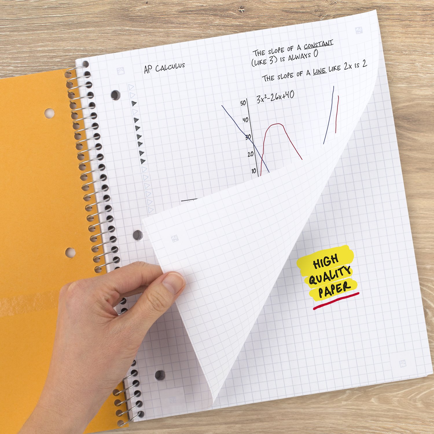 Five Star Cahier quadrillé 1 sujet 200 pages gris