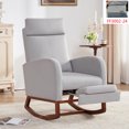 thumbnail image 2 of Rocking Chair Nursery Chair with Foot Rest, Nursery Rocking Chairs with High Back, Glider Rocking Chair, Baby Nursery Glider Rocker, Nursing Chair Accent Living Room, 2 of 3
