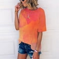 thumbnail image 4 of Wolfast T-Shirts pour Femmes Mode T-Shirt Imprimé Manches Courtes Blouse Col Rond Hauts Décontractés Manches Courtes Blouses pour Femmes, 4 of 9