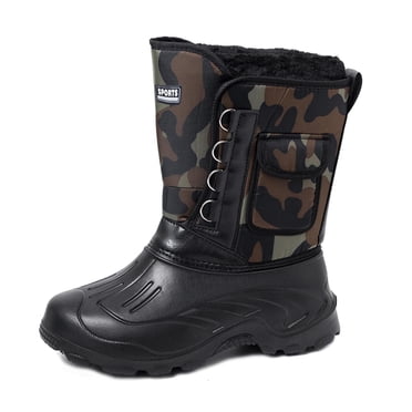 jovati Mens Winter Snow Boots Waterproof Warmest Plus Plush Outdoor Non-slip Casual Shoes Men Mid-Calf Boots