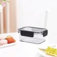 thumbnail image 4 of yulier Plastic Food Storage Container with Snap Lids, Clear Rectangle Meal Prep Container, Freezer Airtight Leakproof Food Fresh-Keeping Box for Fruits Vegetables Butter Cheese, 4 of 6