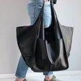 thumbnail image 2 of Grand Sac Fourre-Tout Rétro, Sac à Bandoulière à Grande Capacité avec Fermeture Éclair, Sacs à Main Multifonctions, 2 of 5
