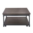 thumbnail image 3 of Bowery Hill Table de Cocktail Carrée à Plateau Relevable en Métal Chêne Fumé et Noir, 3 of 7