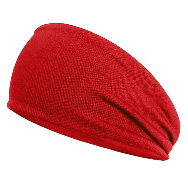 Bandage Absorbant la Sueur pour Hommes et Femmes pour Jogging Basketball Course (Rouge)