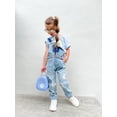 thumbnail image 3 of KIDSCOOL SPACE Salopette en Denim Déchirée pour Petite Fille Ou Petit Garçon, Taille 6-7 Ans,, 3 of 9