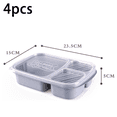 thumbnail image 2 of Contenants à Lunch pour Préparation de Repas à 4 Compartiments pour Enfants, Boîte à Lunch Bento 4 Unités, Tupperware, Contenants de Rangement Alimentaires Réutilisables en Plastique Durable Sans BPA avec Couvercle, Compatibles Micro-Ondes/lave-Vaisselle/congélateur, 2 of 5