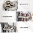 thumbnail image 4 of RoyalCraft Vanity Desk for Makeup with Mirror, Dimmable Lights & Drawers, Grey, 4 of 7
