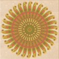 thumbnail image 1 of Ahgly Company Tapis d'Intérieur Lavable en Machine Carré Jaune Transitionnel, 8 Pieds Carré, 1 of 7